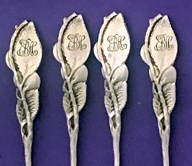 Tiffany sterling silver cherry forks